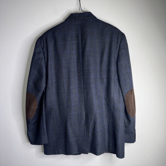 Lauren Ralph Lauren Men's 100% Wool Blazer with Elbow Patch Houndstooth Pattern - Picture 3 of 11